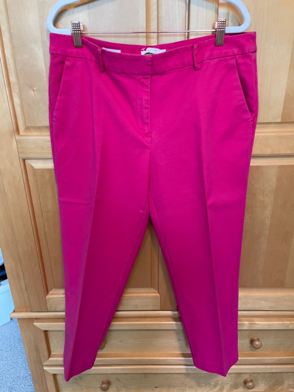 LOFT Riviera Slim Bright Pink Trousers